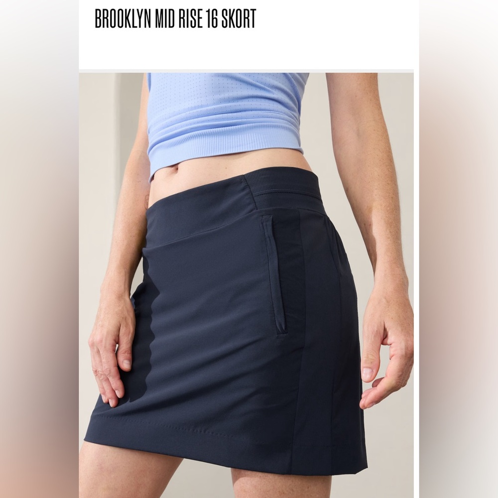 NWOT Athleta Brooklyn Skort 16” Sz 8T